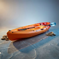 10.2 Ft. Orange Single Sit-On-Top Kayak 1-Person Kayak Boat with Detachable Aluminum Paddle — Studio Shot