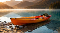 10.2 Ft. Orange Single Sit-On-Top Kayak 1-Person Kayak Boat with Detachable Aluminum Paddle — Lifestyle