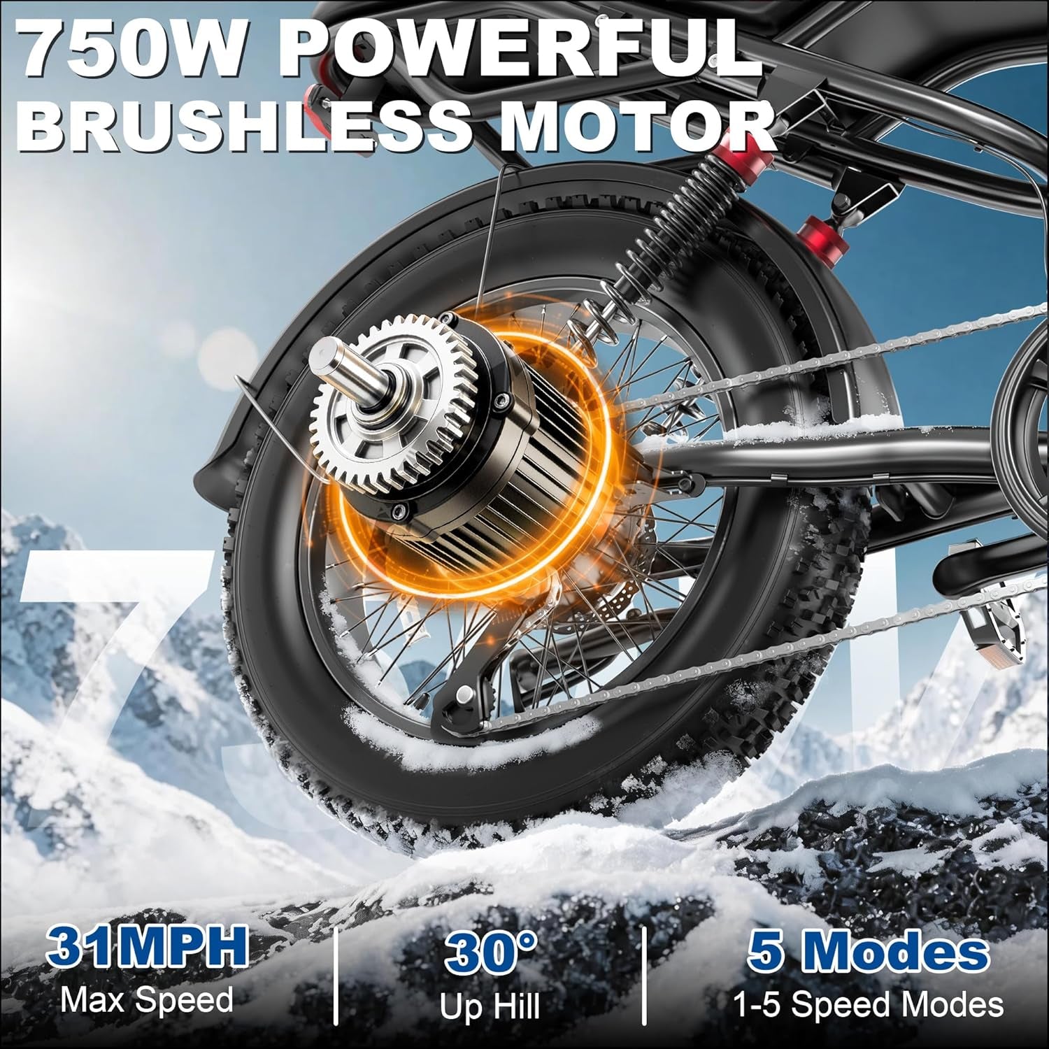 20" Fat Tire Electric Motorcycle Ebikes for Adults, 1500W Peak Electric Dirt Bike with Full Suspension, 48V 18AH Battery Moped, 40-70 Miles Range, LED Headlight,Turn Signals
