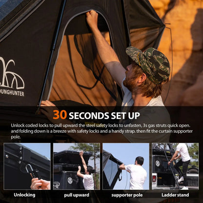 4X4 Camping Car Truck Pop up Triangle Hardshell Rooftop Tent