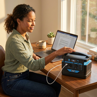 500-Watt Quiet Portable Power Station with Push Button Start Battery Generator for Outdoors, Home, and Solar Charging — Lifestyle