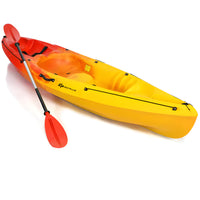 Single Person Kayak Designed for Lake Adventures, Sit-On-Top Hull, Aluminum Paddle, LLDPE Construction