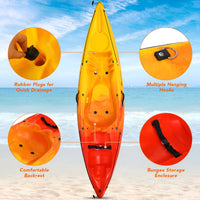 Single Person Kayak Designed for Lake Adventures, Sit-On-Top Hull, Aluminum Paddle, LLDPE Construction