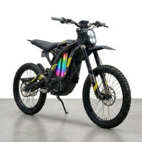 Electric Dirt Bike Built for Trail Adventures, 8000W Peak Motor, 75 Mile Range, Removable Battery — Studio Shot