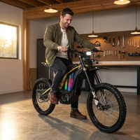 Electric Motorcycle Bike for Adults, Electric Dirt Bike 8000W(Peak) Mid-Mounted Motor 72V/30AH Removable Battery, Top Speed 50Mph/75Miles off Road Electric Mountain Bike, Dual LED Headlight — Lifestyle