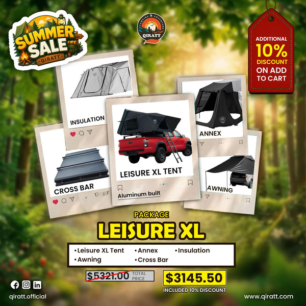Rooftop Tent Package Leisure XL - 3-4 Persons
