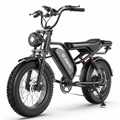 20" Fat Tire Electric Motorcycle Ebikes for Adults, 1500W Peak Electric Dirt Bike with Full Suspension, 48V 18AH Battery Moped, 40-70 Miles Range, LED Headlight,Turn Signals