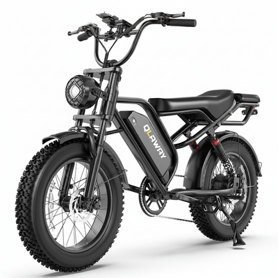20" Fat Tire Electric Motorcycle Ebikes for Adults, 1500W Peak Electric Dirt Bike with Full Suspension, 48V 18AH Battery Moped, 40-70 Miles Range, LED Headlight,Turn Signals