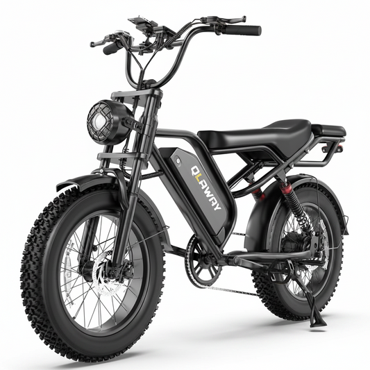 20" Fat Tire Electric Motorcycle Ebikes for Adults, 1500W Peak Electric Dirt Bike with Full Suspension, 48V 18AH Battery Moped, 40-70 Miles Range, LED Headlight,Turn Signals