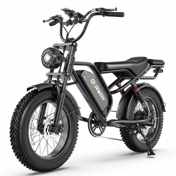 20" Fat Tire Electric Motorcycle Ebikes for Adults, 1500W Peak Electric Dirt Bike with Full Suspension, 48V 18AH Battery Moped, 40-70 Miles Range, LED Headlight,Turn Signals
